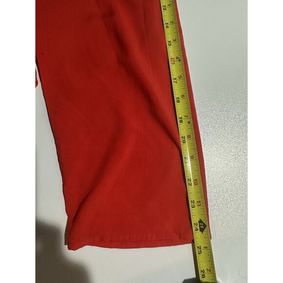 Andree by Unit Sz 1x V-Neck Top Roll Tab Red Embroidered Lace Boho Flowy - Picture 11 of 13